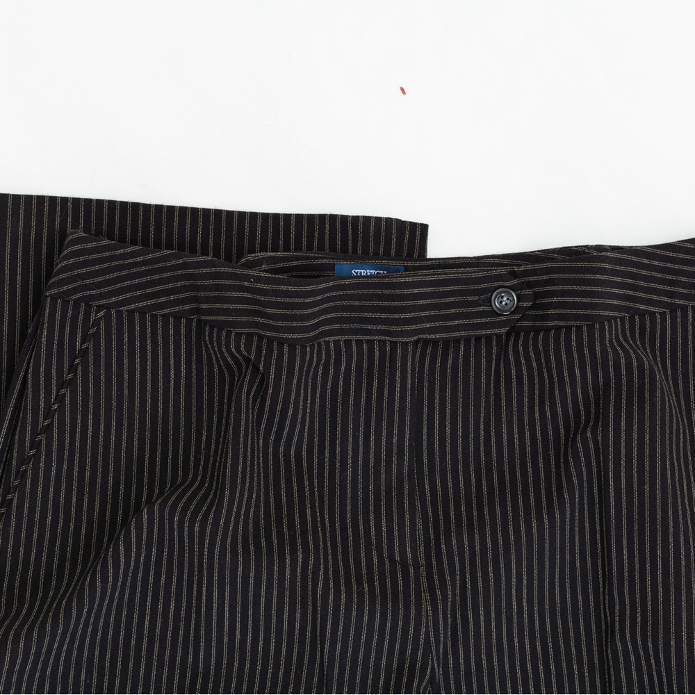 Vintage black pinstripe pantsuit tailored Evan-Picone 12/14 - Picture 13 of 16